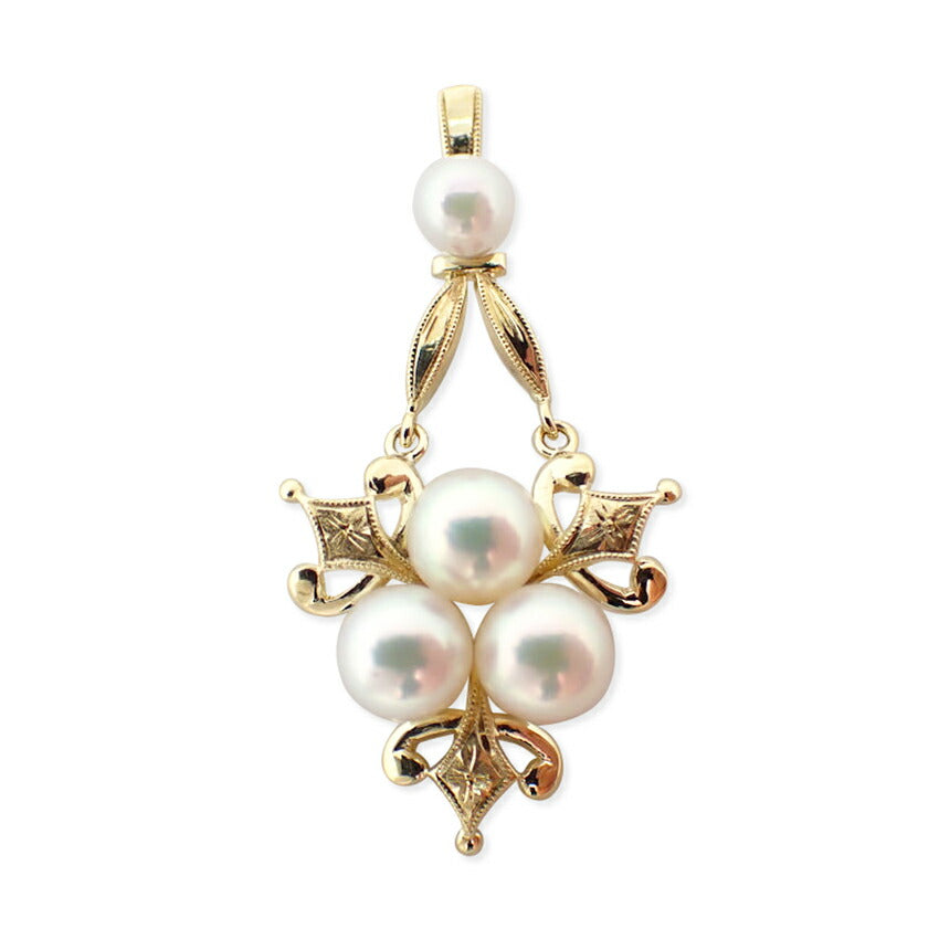 【中古】MIKIMOTO/ミキモト K14 アコヤ真珠 4.4～5.3ｍｍ ペンダントトップ/j65-1