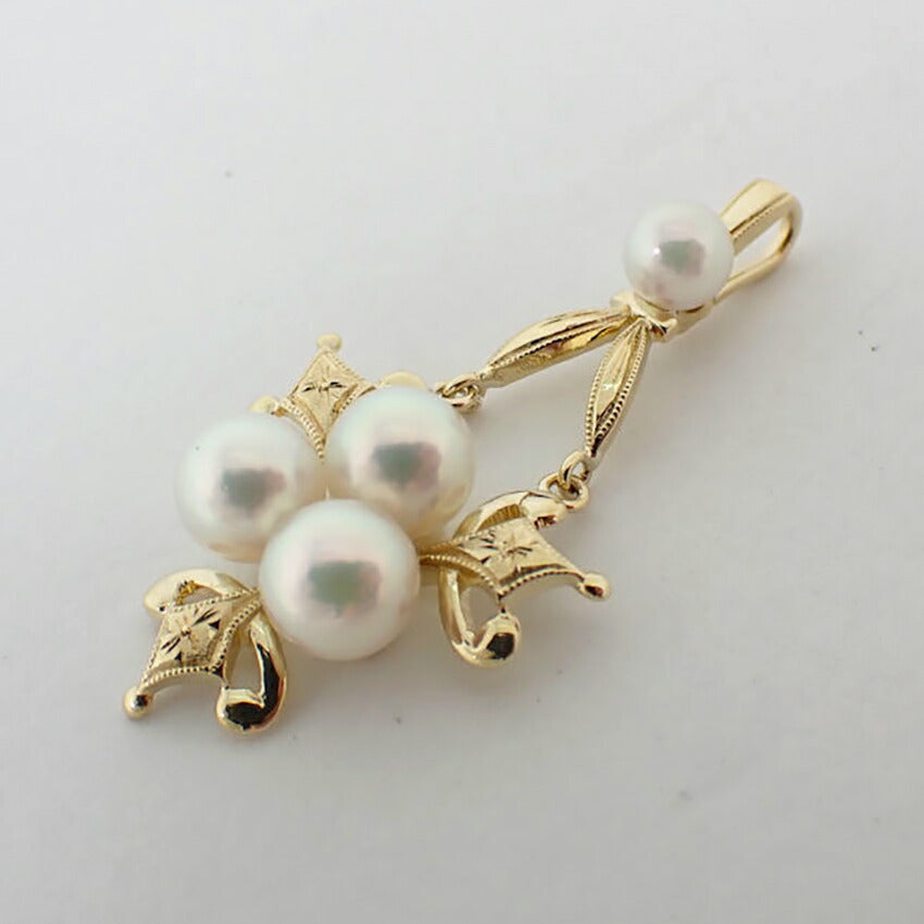 【中古】MIKIMOTO/ミキモト K14 アコヤ真珠 4.4～5.3ｍｍ ペンダントトップ/j65-1