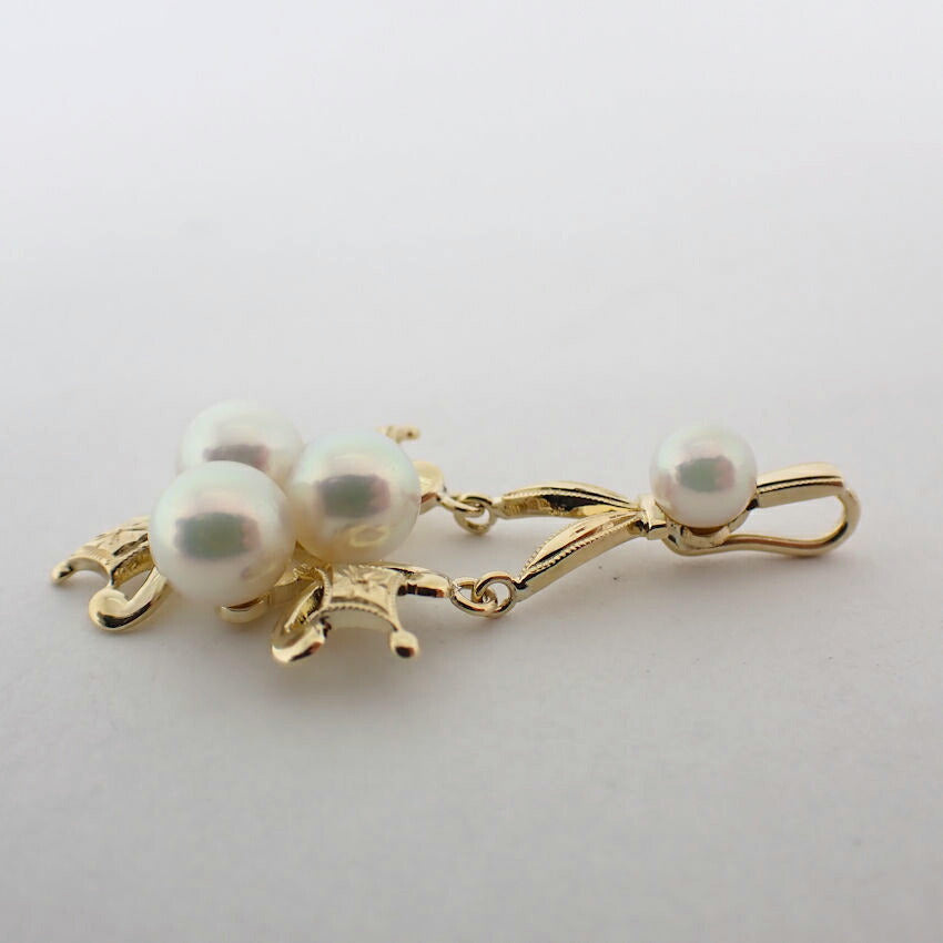 【中古】MIKIMOTO/ミキモト K14 アコヤ真珠 4.4～5.3ｍｍ ペンダントトップ/j65-1