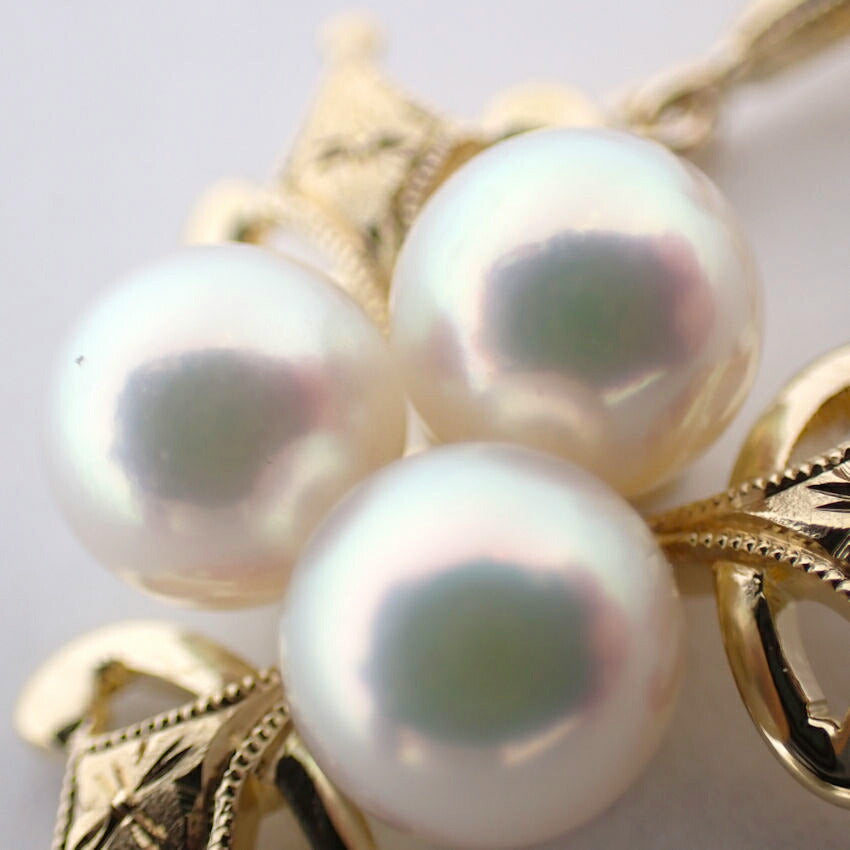 【中古】MIKIMOTO/ミキモト K14 アコヤ真珠 4.4～5.3ｍｍ ペンダントトップ/j65-1