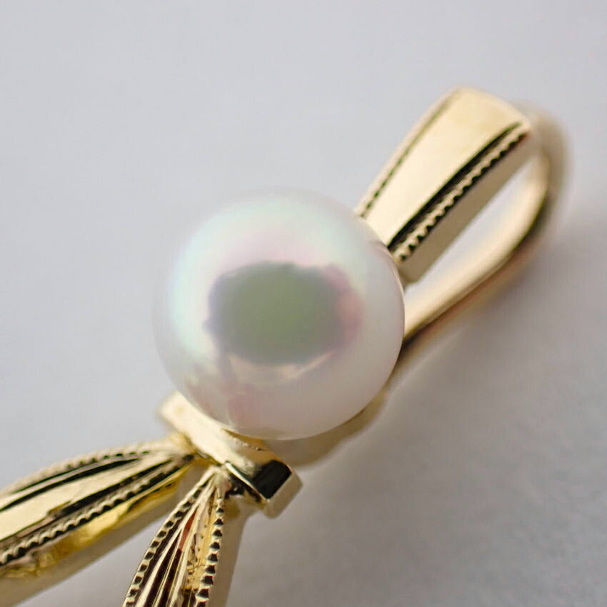 【中古】MIKIMOTO/ミキモト K14 アコヤ真珠 4.4～5.3ｍｍ ペンダントトップ/j65-1