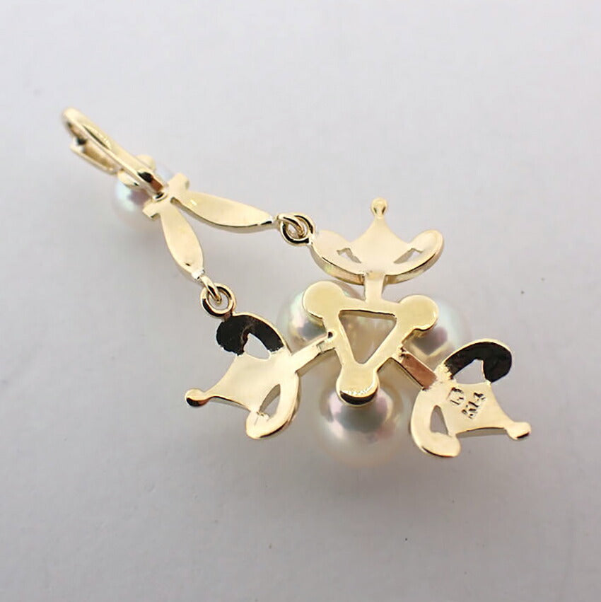 【中古】MIKIMOTO/ミキモト K14 アコヤ真珠 4.4～5.3ｍｍ ペンダントトップ/j65-1