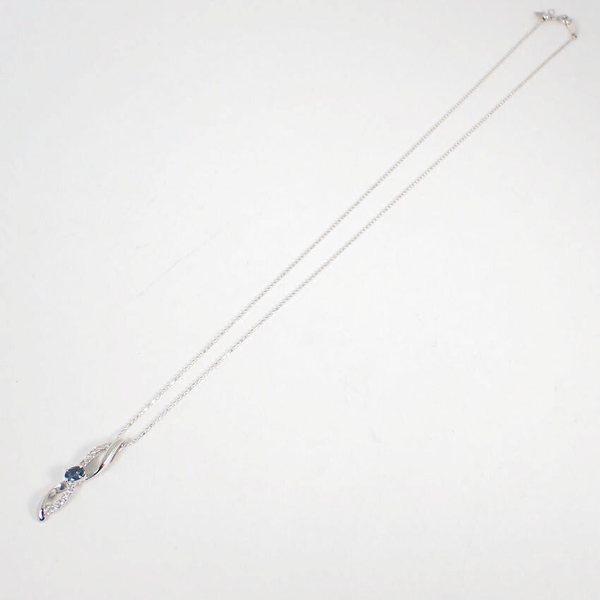 【中古】K18WG アレキサンドライト ダイヤモンド ペンダント/j65-4