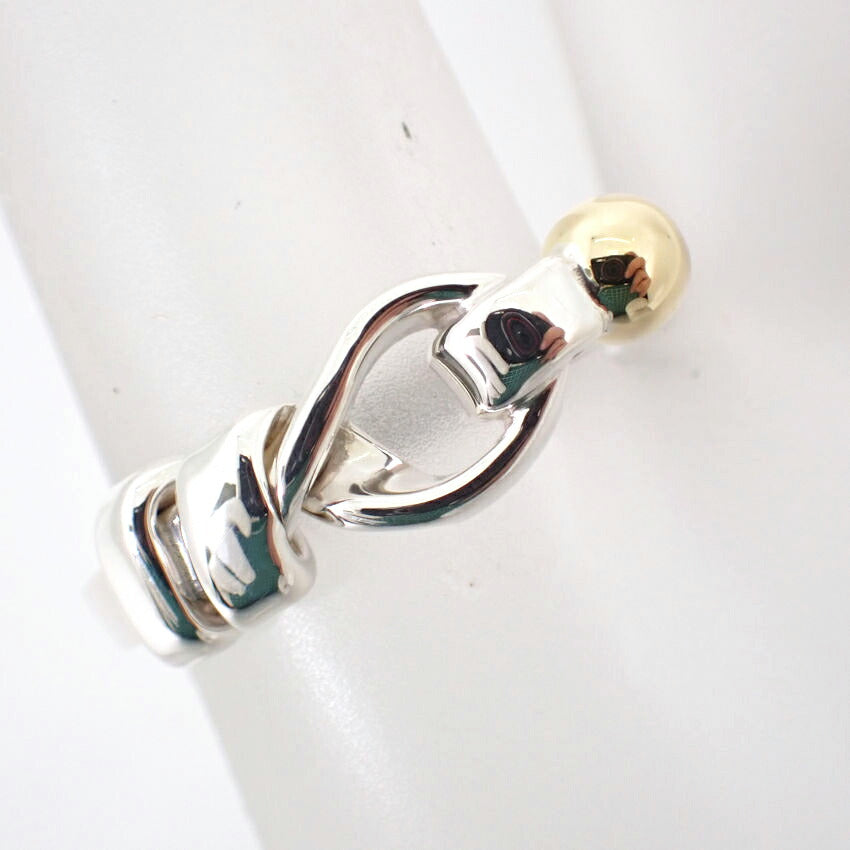 【中古】TIFFANY/ティファニー 925/750 ラブノット コンビ リング /12号/j68-3
