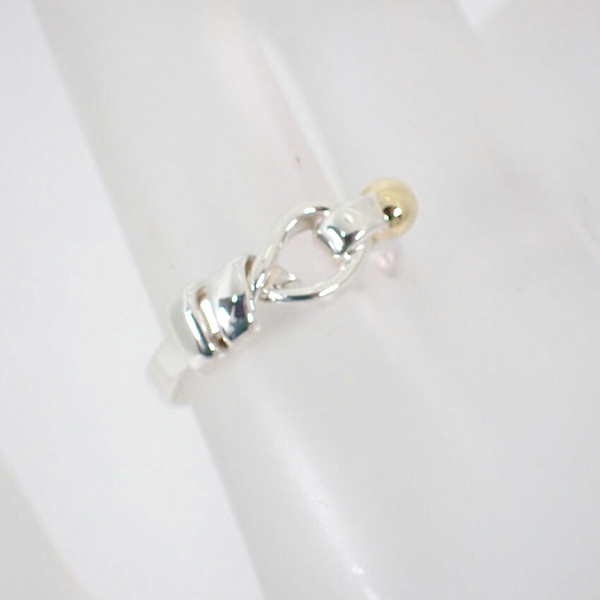 【中古】TIFFANY/ティファニー 925/750 ラブノット コンビ リング /12号/j68-3