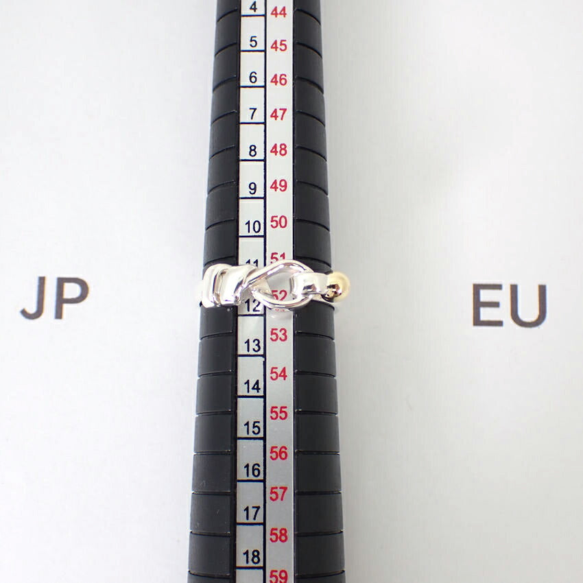 【中古】TIFFANY/ティファニー 925/750 ラブノット コンビ リング /12号/j68-3