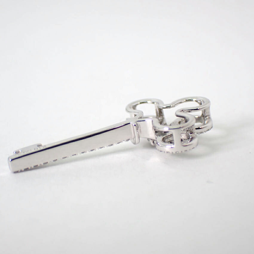【中古】K10WG/ダイヤモンド/キー/ペンダント/j69-2