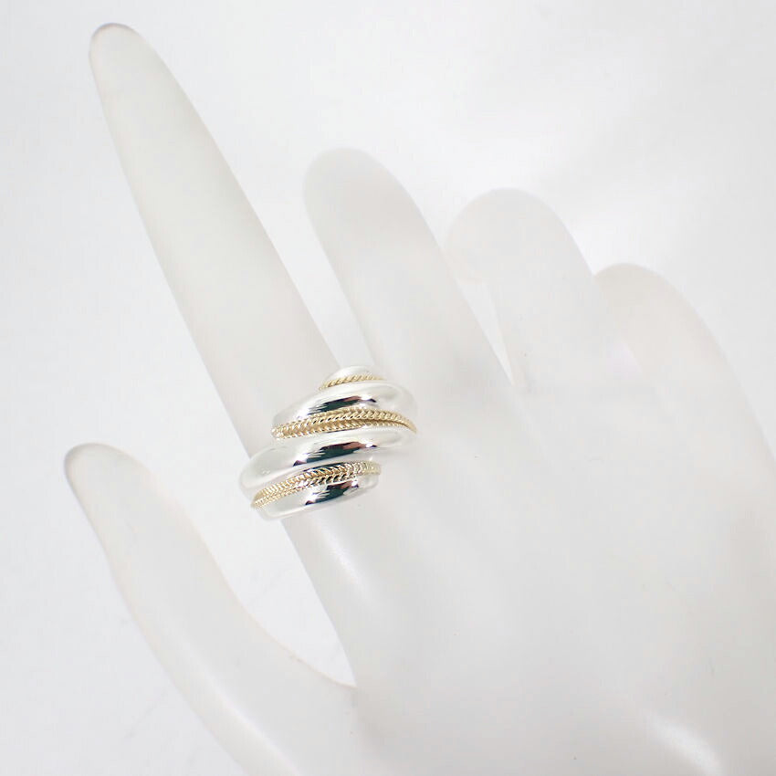 【中古】TIFFANY/ティファニー 925/750 ツイステッド  リング /10号/j69-3