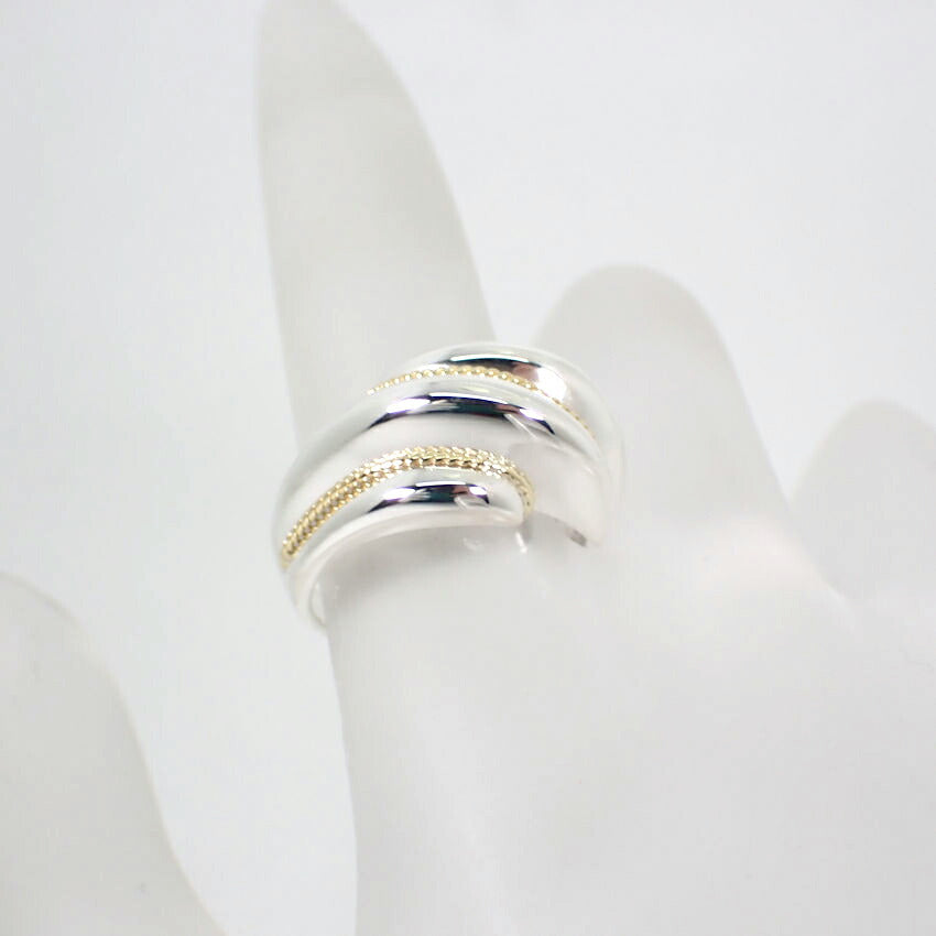 【中古】TIFFANY/ティファニー 925/750 ツイステッド  リング /10号/j69-3