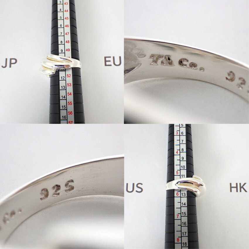 【中古】TIFFANY/ティファニー 925/750 ツイステッド  リング /10号/j69-3