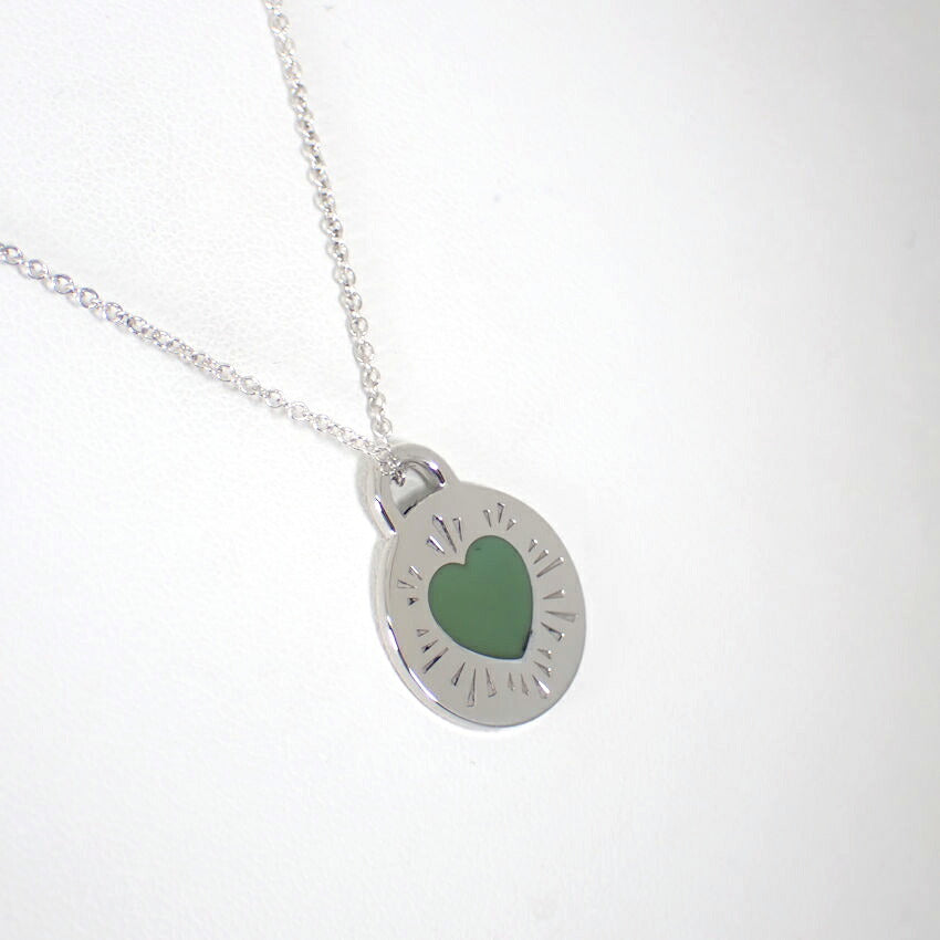 【中古】TIFFANY/ティファニー 925/ブルーエナメル ハートネックレス/j69-6