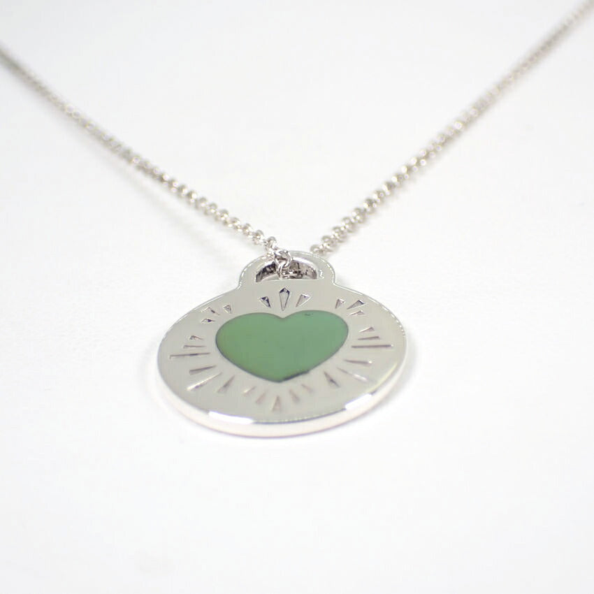 【中古】TIFFANY/ティファニー 925/ブルーエナメル ハートネックレス/j69-6