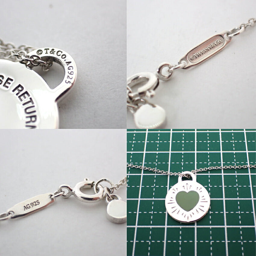 【中古】TIFFANY/ティファニー 925/ブルーエナメル ハートネックレス/j69-6