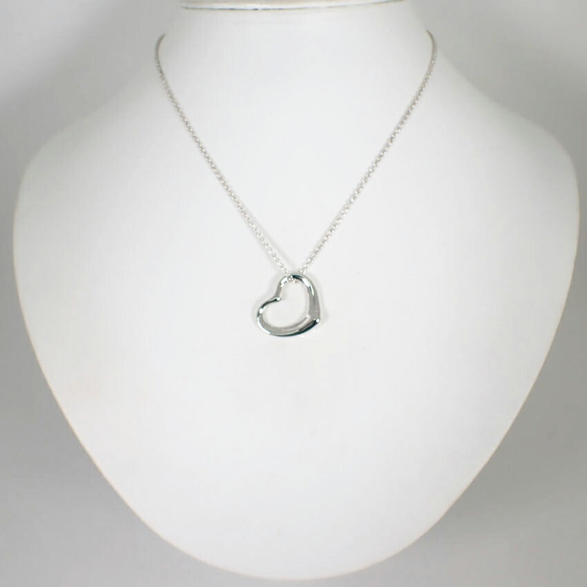 【中古】TIFFANY/ティファニー 925 オープンハート ペンダント/ネックレス/j69-7