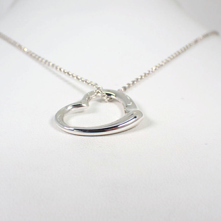 【中古】TIFFANY/ティファニー 925 オープンハート ペンダント/ネックレス/j69-7