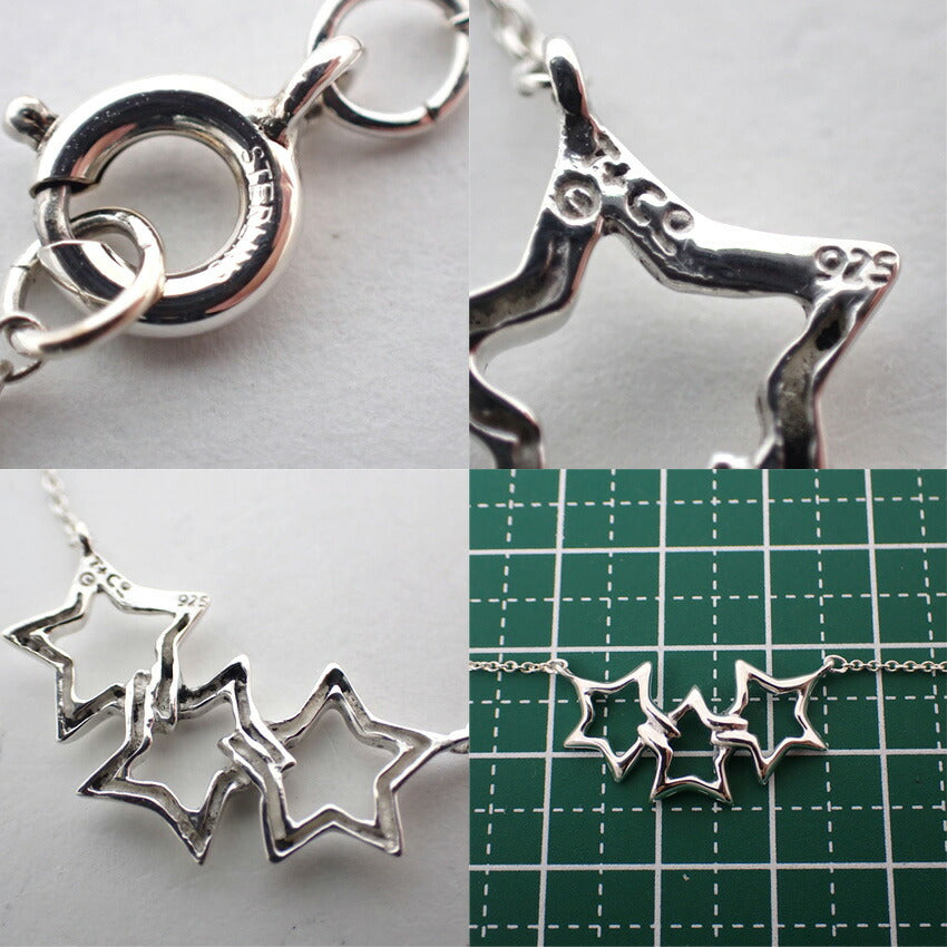 【中古】TIFFANY/ティファニー 925 トリブルスター  ネックレス/j70-6