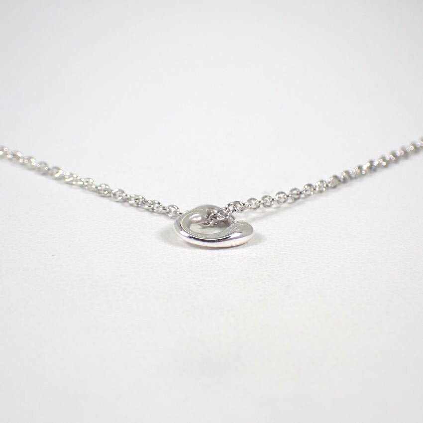 【中古】TIFFANY/ティファニー 925 オープンハート ペンダント/ネックレス/j70-7