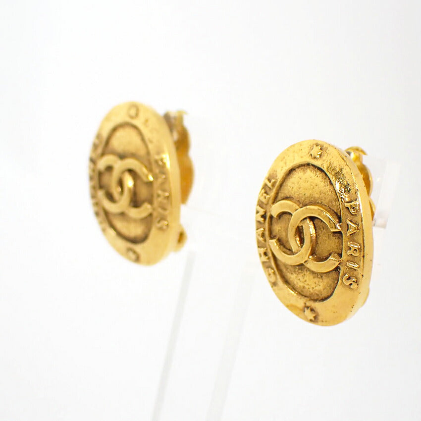 【中古】CHANEL/シャネル 金色ココマーク イヤリング/j72-27