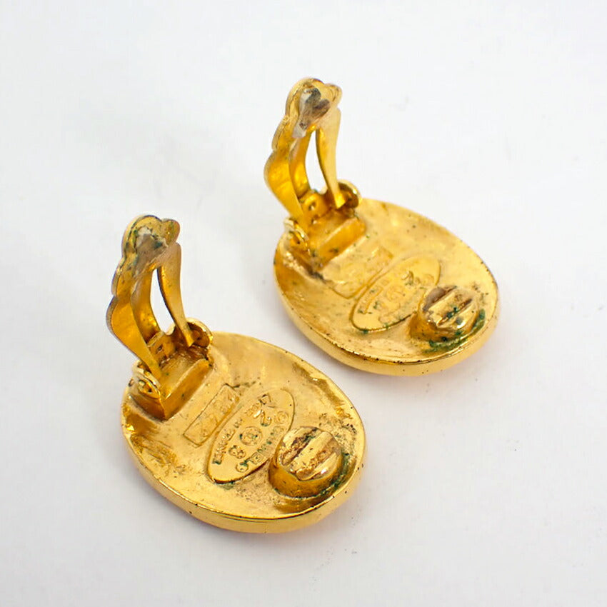 【中古】CHANEL/シャネル 金色ココマーク イヤリング/j72-27
