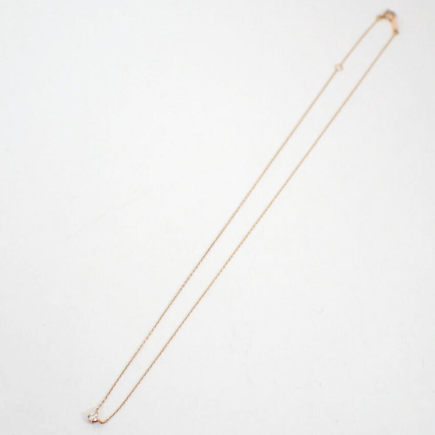 【中古】4℃ K10PG ダイヤモンド ペンダント/ネックレス/j73-35