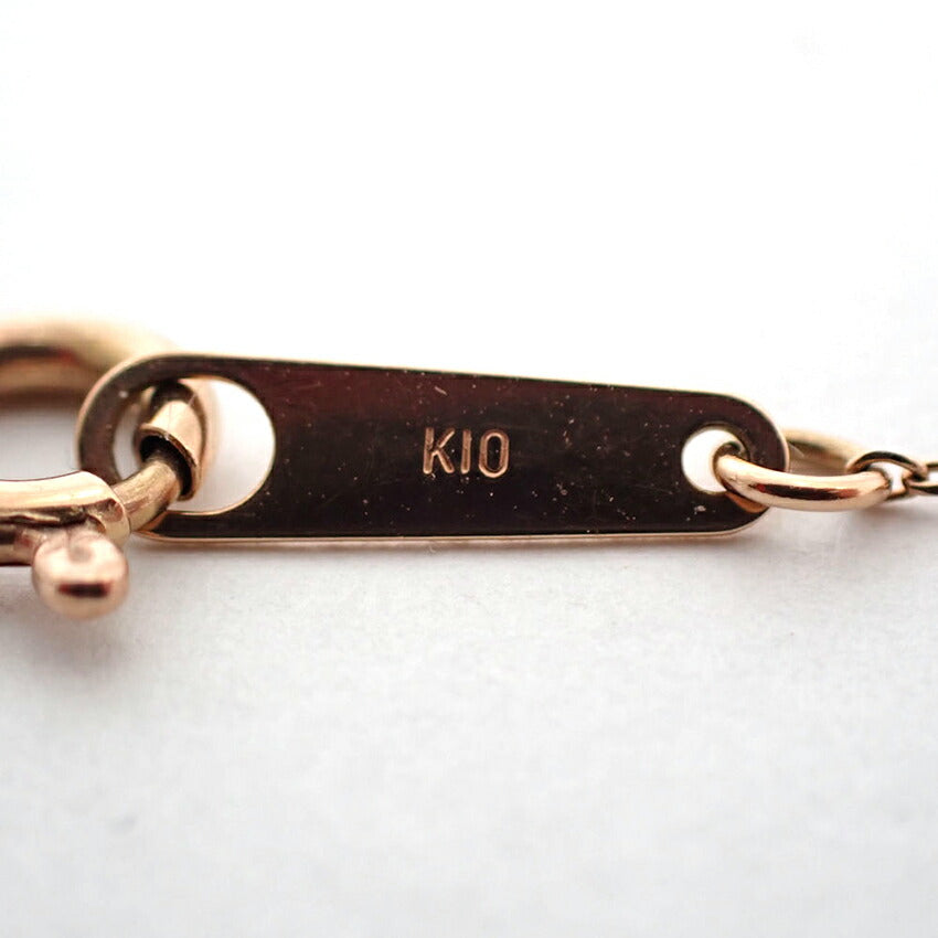 【中古】4℃ K10PG ダイヤモンド ペンダント/ネックレス/j73-35