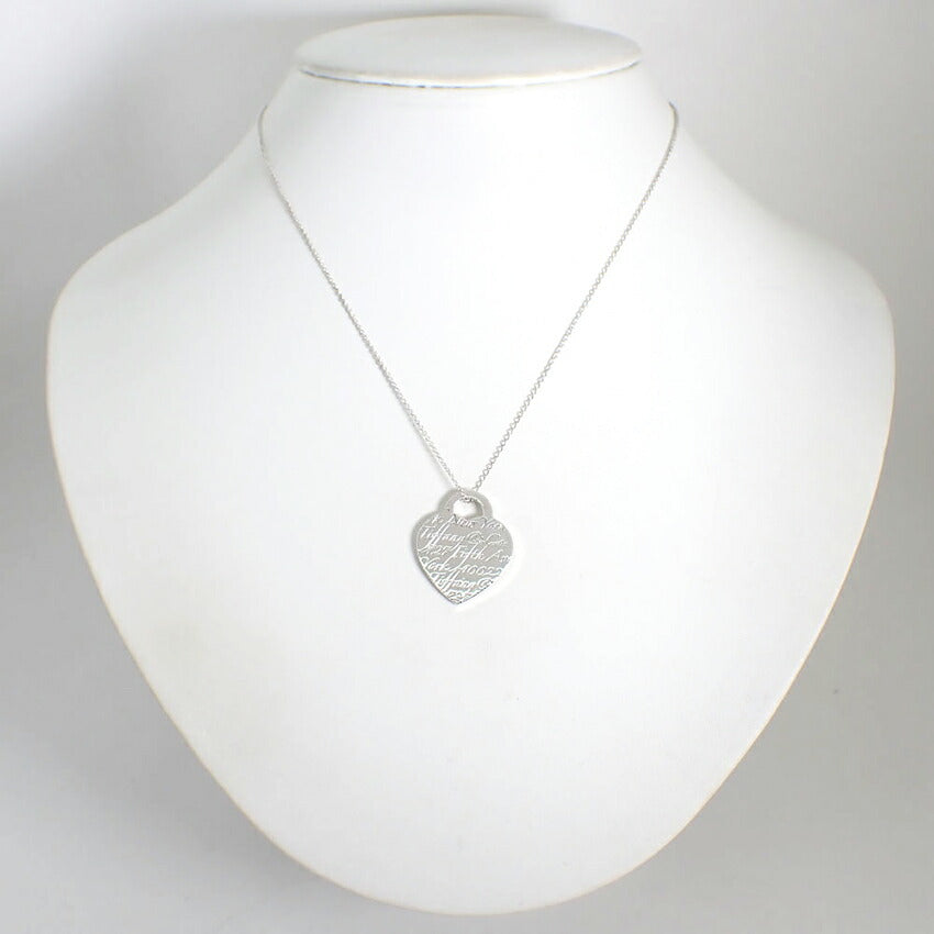 【中古】TIFFANY/ティファニー 925 ノーツハート ペンダント/ネックレス/j74-49