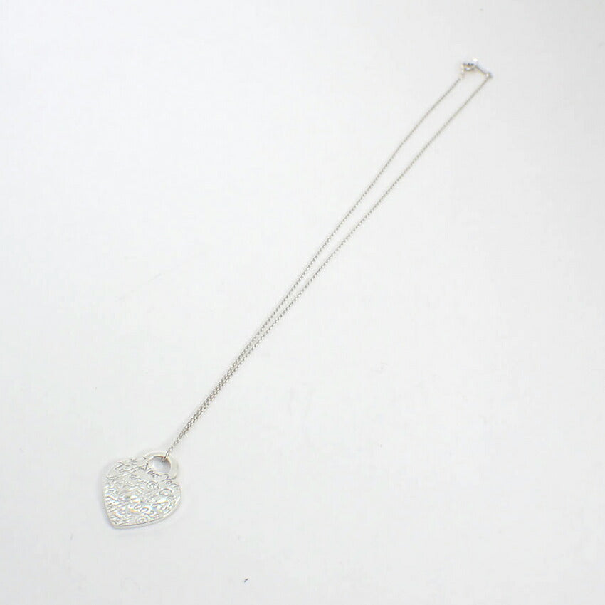 【中古】TIFFANY/ティファニー 925 ノーツハート ペンダント/ネックレス/j74-49