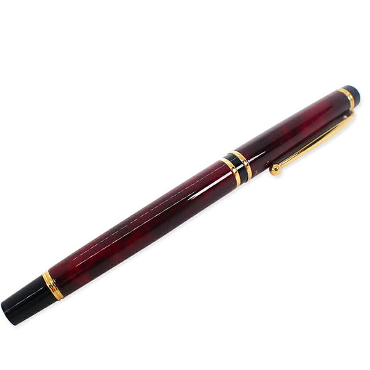 PILOT/パイロット/七宝焼き ボルドー×ゴールド金具 万年筆　ペン先14K/j75-7