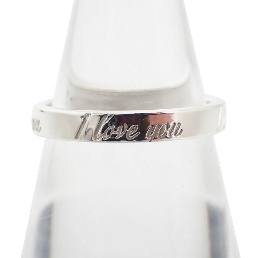 【中古】TIFFANY/ティファニー 925 ノーツ I love you ナロー リング /10号/j76-63