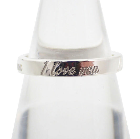 【中古】TIFFANY/ティファニー 925 ノーツ I love you ナロー リング /10号/j76-63