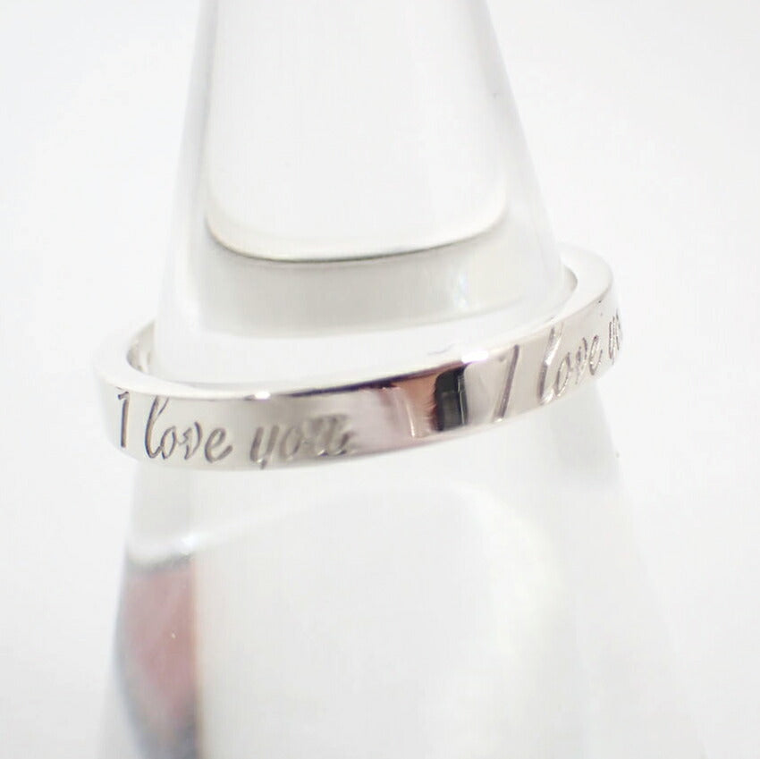 【中古】TIFFANY/ティファニー 925 ノーツ I love you ナロー リング /10号/j76-63