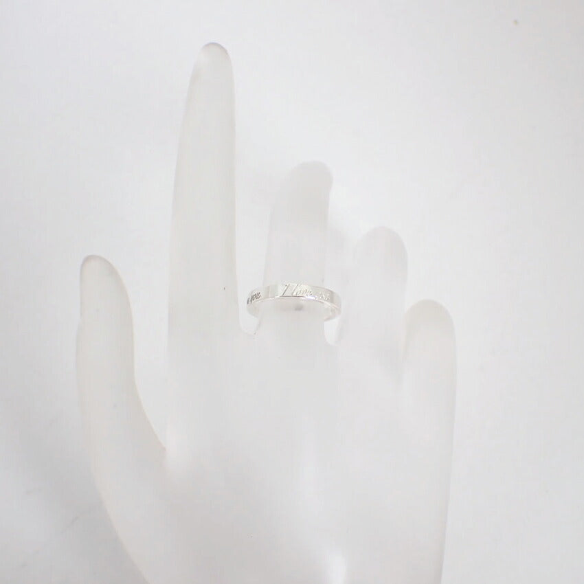 【中古】TIFFANY/ティファニー 925 ノーツ I love you ナロー リング /10号/j76-63