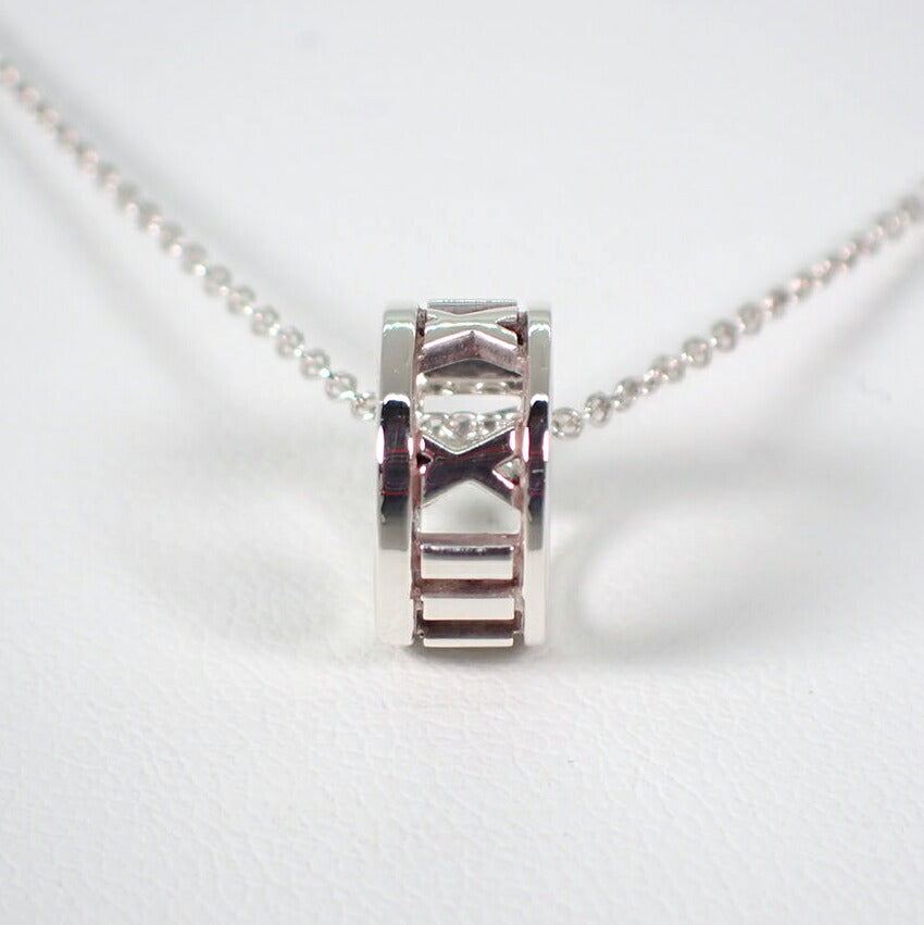 【中古】TIFFANY/ティファニー 925 オープンアトラス ペンダント/ネックレス/j77-7