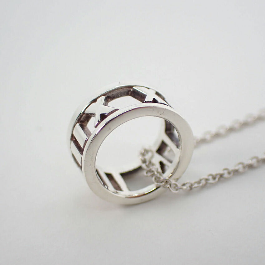 【中古】TIFFANY/ティファニー 925 オープンアトラス ペンダント/ネックレス/j77-7
