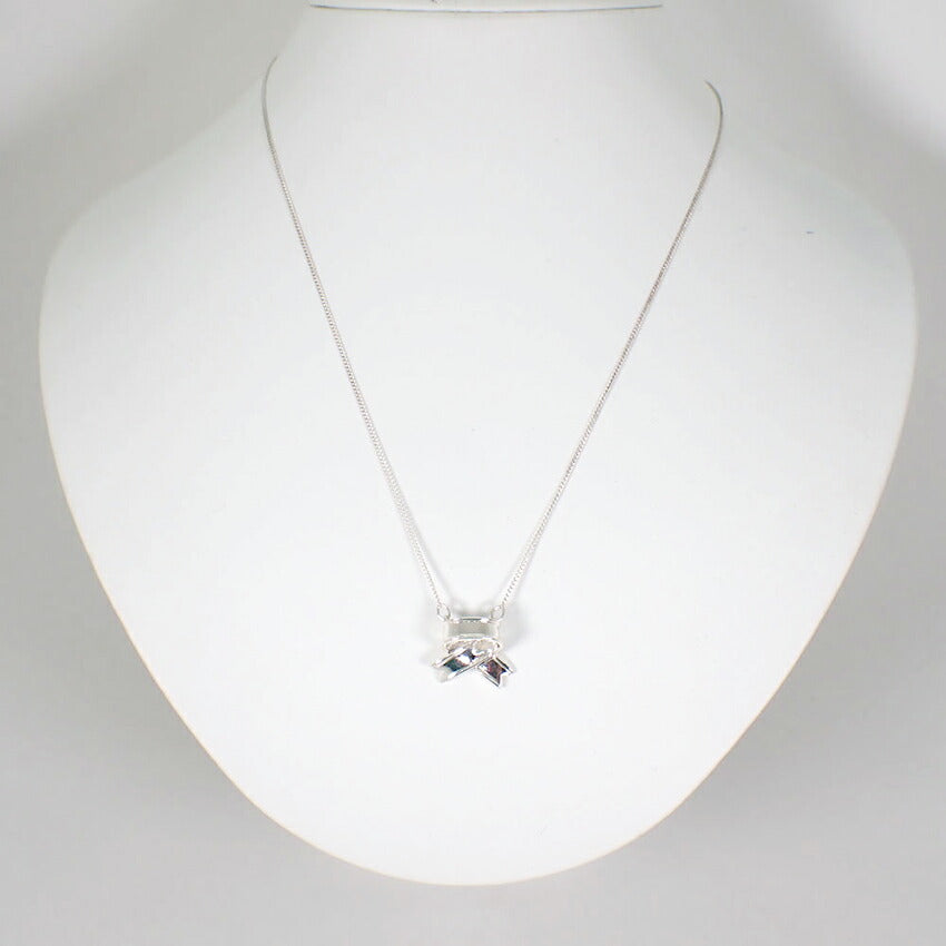 【中古】TIFFANY/ティファニー 925 リボン ネックレス/ペンダント/j77-8