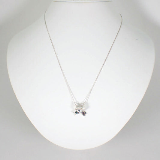 【中古】TIFFANY/ティファニー 925 リボン ネックレス/ペンダント/j77-8