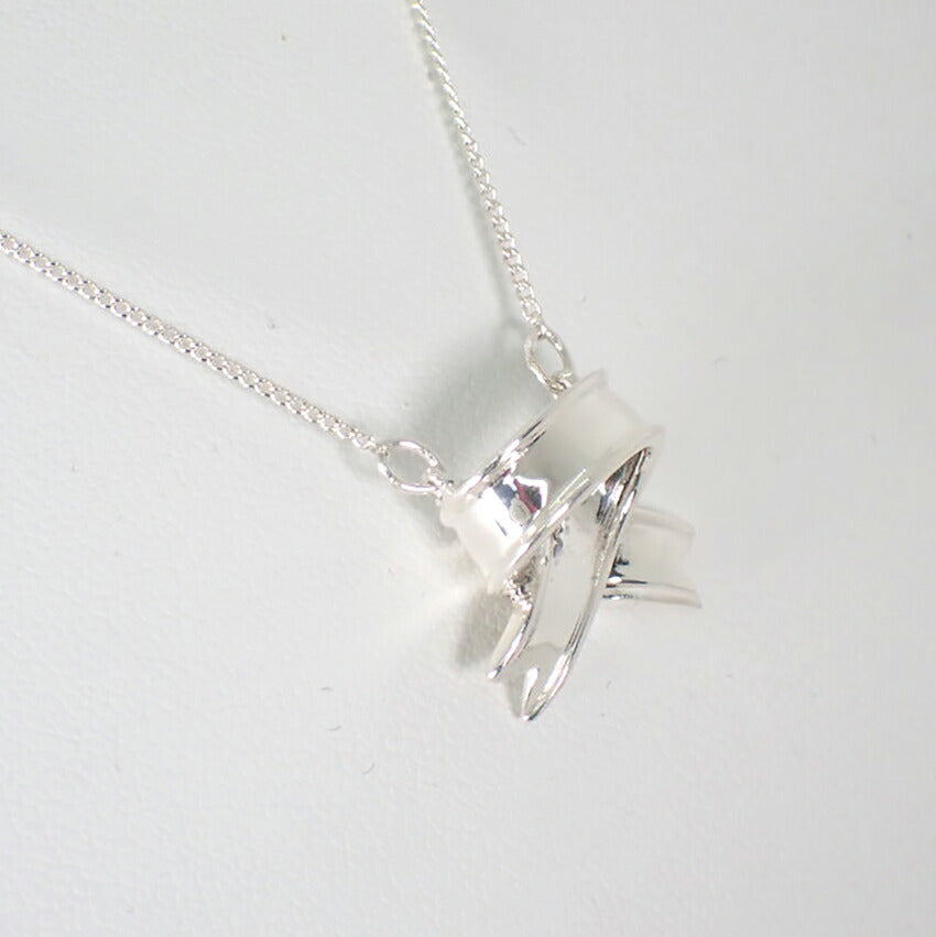 【中古】TIFFANY/ティファニー 925 リボン ネックレス/ペンダント/j77-8
