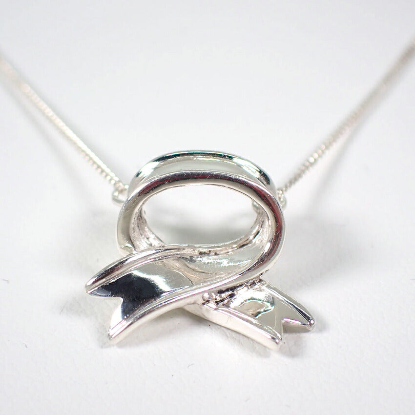 【中古】TIFFANY/ティファニー 925 リボン ネックレス/ペンダント/j77-8