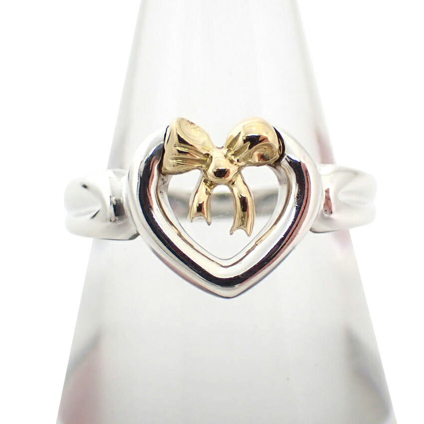 【中古】TIFFANY/ティファニー/925/750/リボン/ハート/リング/11号/j78-81