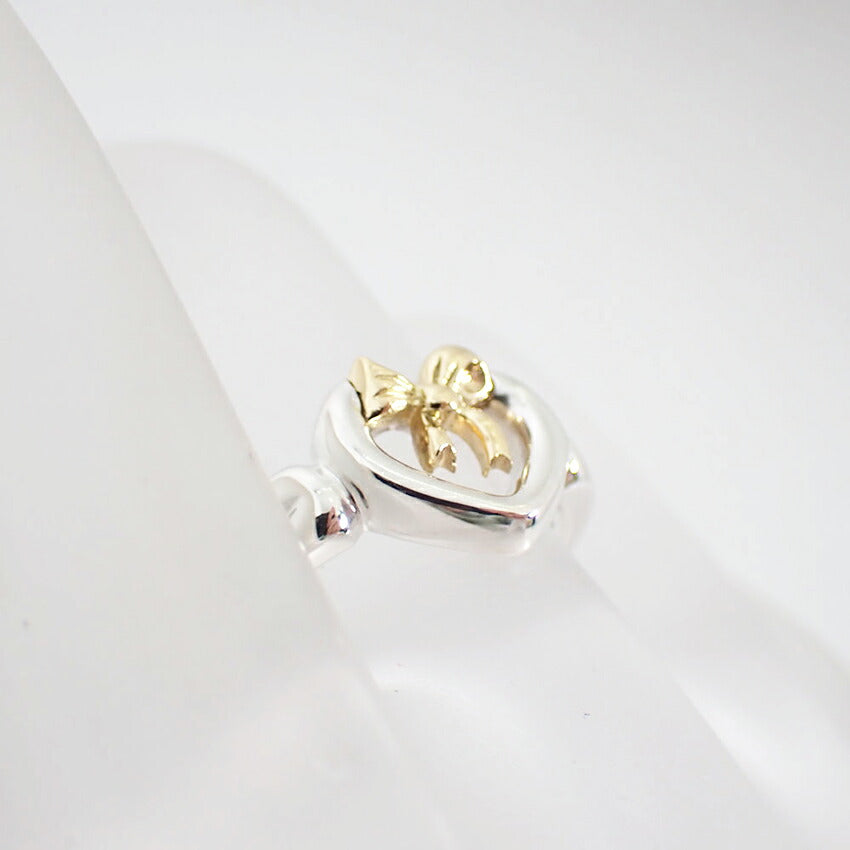 【中古】TIFFANY/ティファニー/925/750/リボン/ハート/リング/11号/j78-81