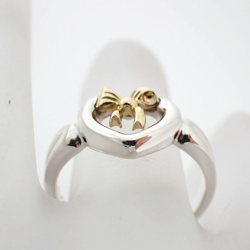 【中古】TIFFANY/ティファニー/925/750/リボン/ハート/リング/11号/j78-81