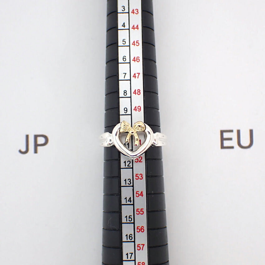【中古】TIFFANY/ティファニー/925/750/リボン/ハート/リング/11号/j78-81