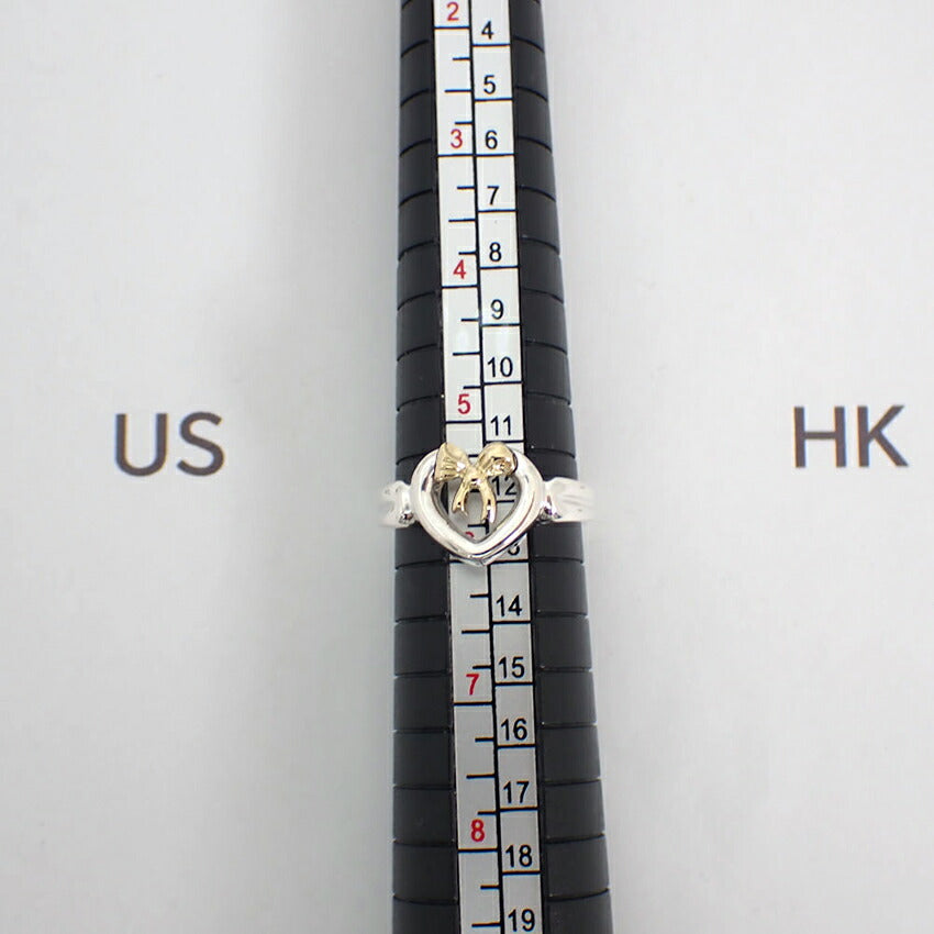 【中古】TIFFANY/ティファニー/925/750/リボン/ハート/リング/11号/j78-81
