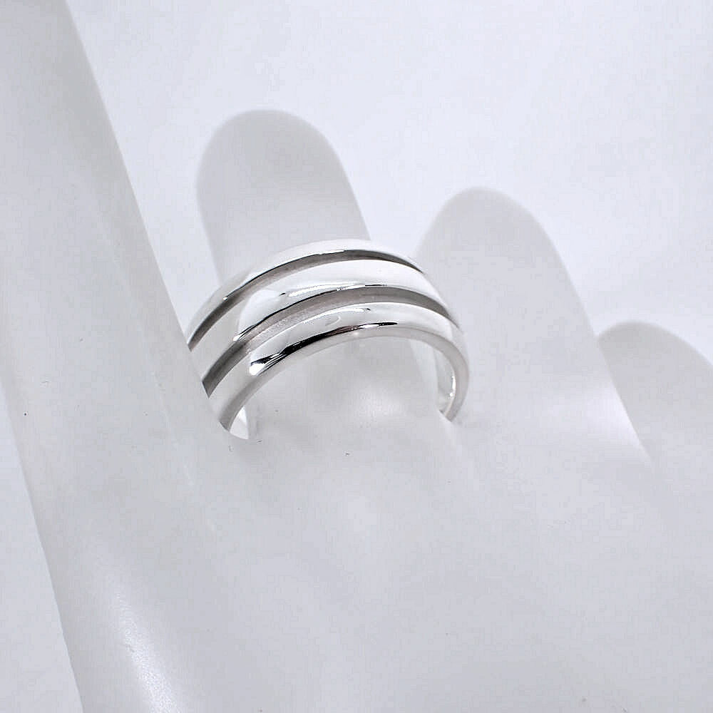 【中古】TIFFANY/ティファニー 925 ダブルライン リング /11号/j8-2