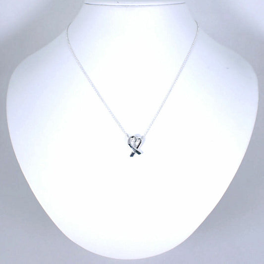 【中古】TIFFANY/ティファニー 925 ラビングハート ペンダント/ネックレス/j8-7