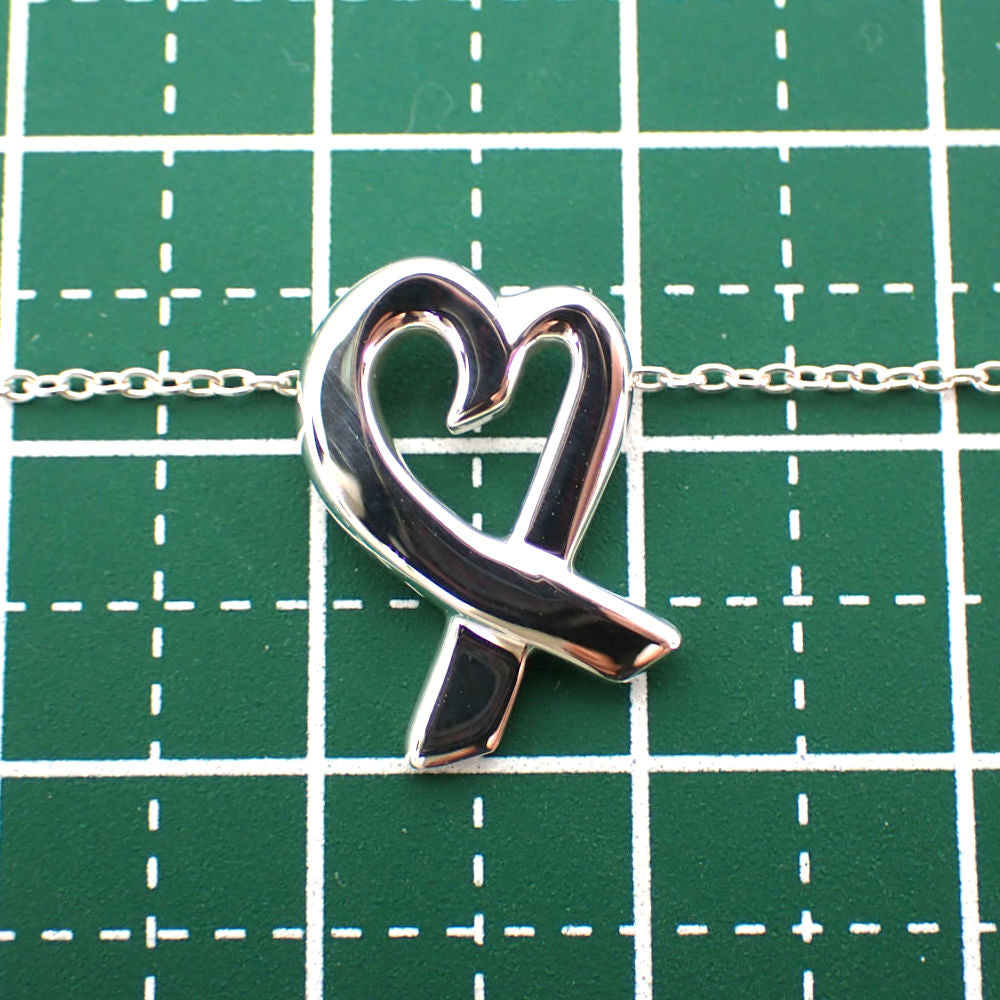 【中古】TIFFANY/ティファニー 925 ラビングハート ペンダント/ネックレス/j8-7