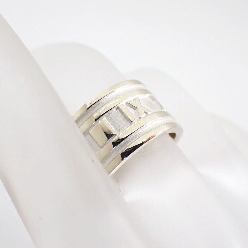 【中古】TIFFANY/ティファニー 925 アトラス ワイド リング /8号/j80-12
