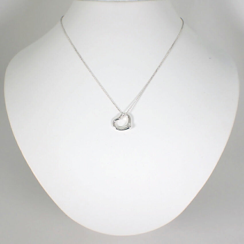 【中古】TIFFANY/ティファニー 925 オープンハート ペンダント/ネックレス/j81-4