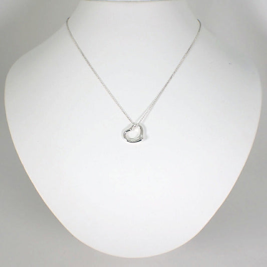 【中古】TIFFANY/ティファニー 925 オープンハート ペンダント/ネックレス/j81-4