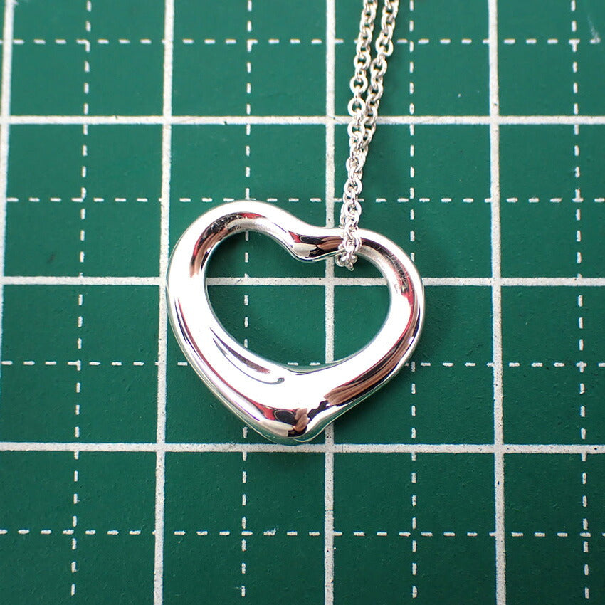 【中古】TIFFANY/ティファニー 925 オープンハート ペンダント/ネックレス/j81-4